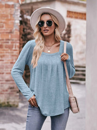 Square Neck Long Sleeve T-Shirt 100100618971989 31 Affordable Fashion Under $100 Jerry's Apparel 