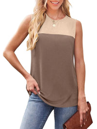 Color Block Round Neck Tank 100100795101366 16 Affordable Fashion Under $100 Jerry's Apparel 