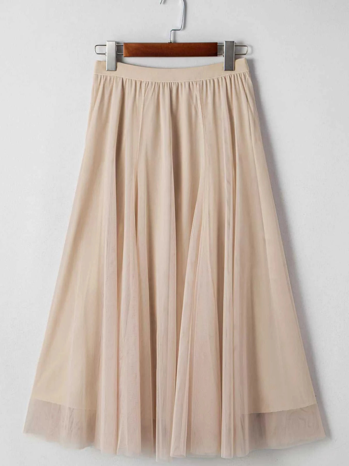 Tulle Mesh Overlay Flared Midi Skirt 100100431711620 39 Gifts for Her Jerry's Apparel 