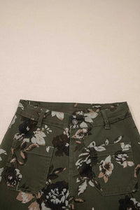 Vintage Style Floral Print High Waist Wide Leg Jeans 100100212050078 65 Seasonal Fashion Collections Jerry's Apparel 