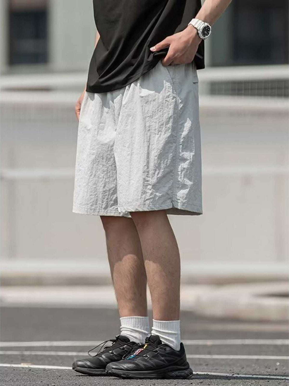 Men's Plus Size Casual Loose-Fit Textured Shorts 100400975671019 22 Affordable Fashion Under $100 Jerry's Apparel 