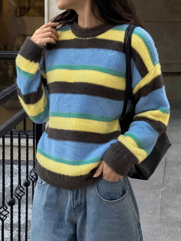 Striped Dropped Shoulder Sweater 100100450556705 57 Affordable Fashion Under $100 Jerry's Apparel 