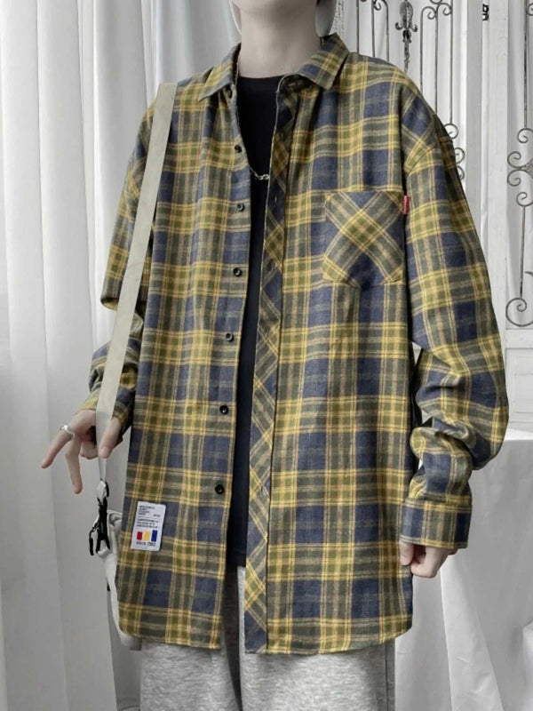 Men's Plus Size Plaid Button Up Shirt 100400594080014 38 Affordable Fashion Under $100 Jerry's Apparel 