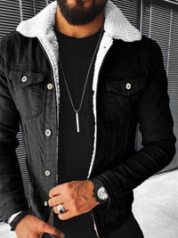 Men's Full Size Sherpa-Lined Denim Jacket Plus Size 104003451880772 75 Affordable Fashion Under $100 Jerry's Apparel 