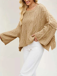 Cozy Cable Knit Drop Shoulder Oversize Sweater 100100624511651 49 Affordable Fashion Under $100 Jerry's Apparel 