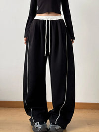 Drawstring Wide Leg Pants