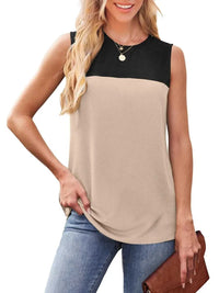 Color Block Round Neck Tank 100100795101366 16 Affordable Fashion Under $100 Jerry's Apparel 