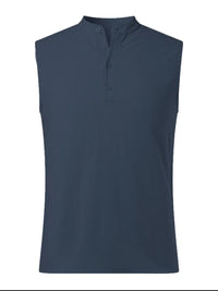 Men's Full Size Button Detail Tank Plus Size