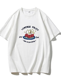 Plus Size Fruit Graphic Round Neck T-Shirt