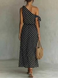Full Size Polka Dot One-Shoulder Maxi Dress Plus Size 100100509770810 26 Gifts for Her Jerry's Apparel 