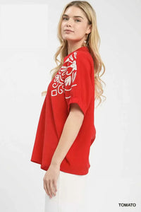 Umgee Floral Embroidered Sleeve Blouse 100100781391195 53 Affordable Fashion Under $100 Jerry's Apparel 