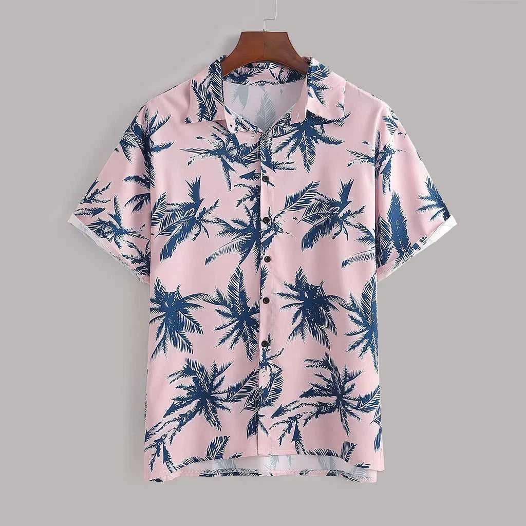 Men's Full Size Tropical Print Hawaiian Style Top and Shorts Set Plus Size 100400809826096 35 Gifts for Him Jerry's Apparel 