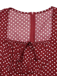 Square Neck Polka Dot Long Sleeve Maxi Dress 101001463928082 48 Affordable Fashion Under $100 Jerry's Apparel 