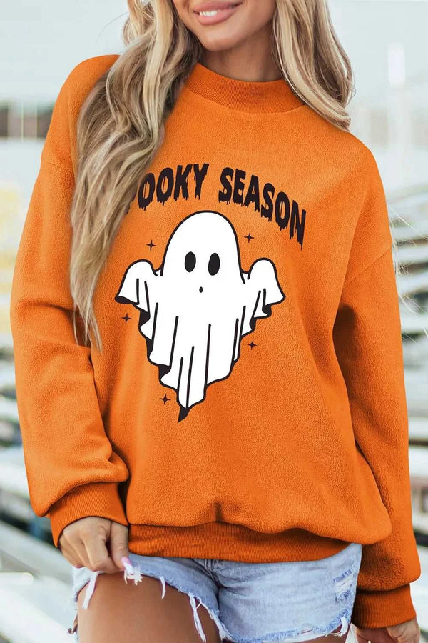 Spooky Season Mock Neck Reversible Halloween Sweatshirt 101001586872269 50 Affordable Fashion Under $100 Jerry's Apparel 