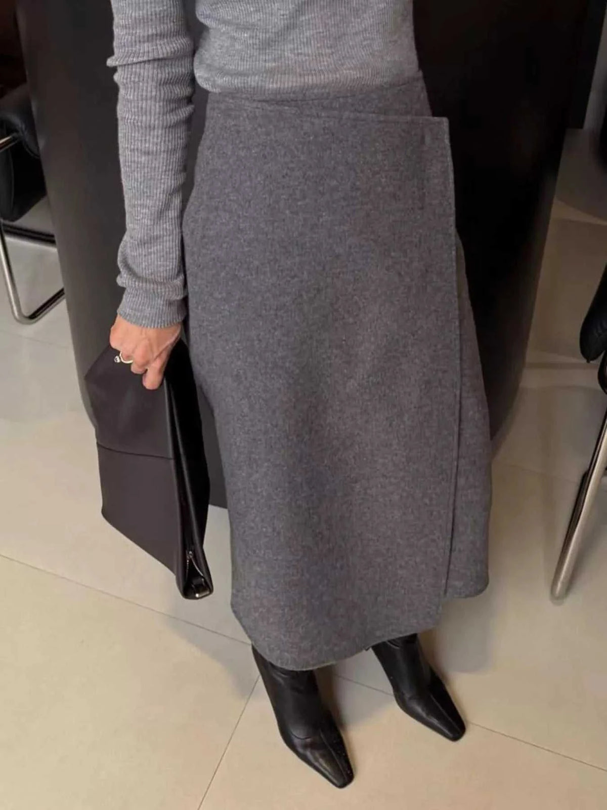 High-Waisted Wrap Midi Skirt 100100261202518 49 Affordable Fashion Under $100 Jerry's Apparel 