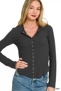 Zenana Double Knit Snap Button Shirts 100100874251621 28 Affordable Fashion Under $100 Jerry's Apparel 