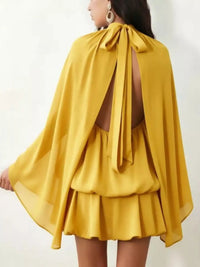 Tie Back Flare Sleeve Mini Dress 101001243212797 45 Affordable Fashion Under $100 Jerry's Apparel 