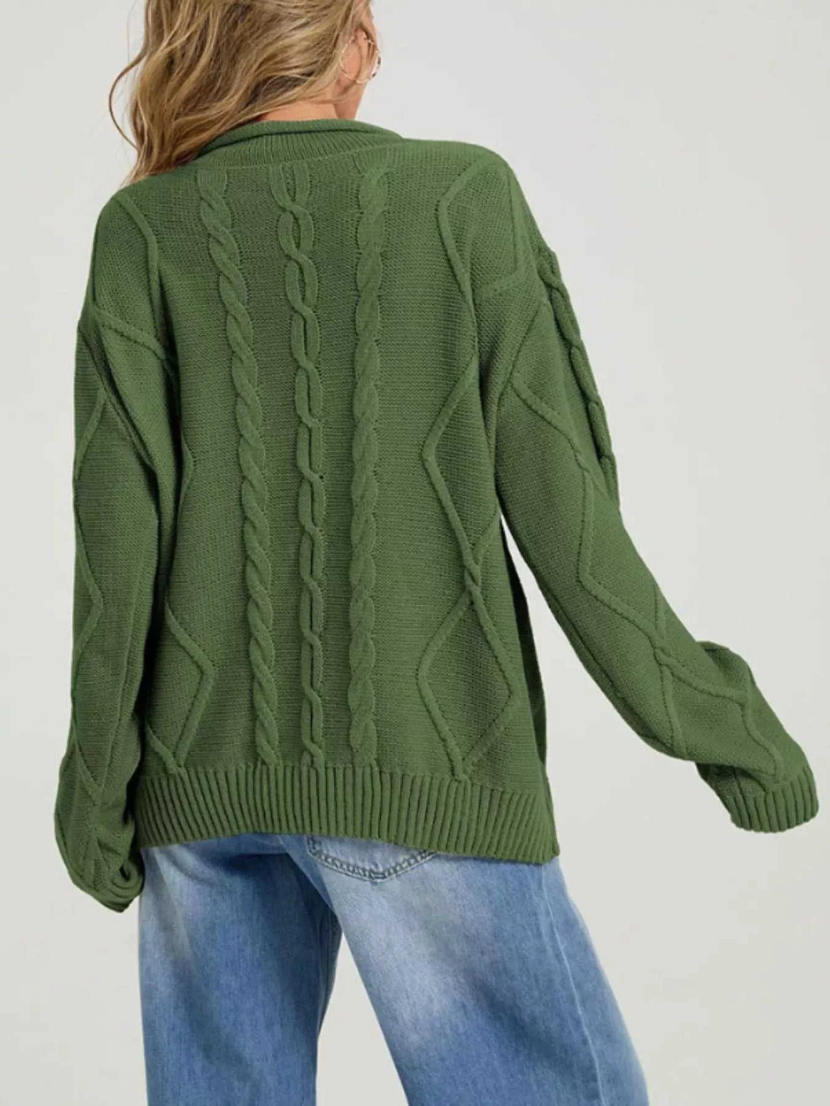 Cable Knit Ribbed Hem Sweater 100100212875190 49 Affordable Fashion Under $100 Jerry's Apparel 