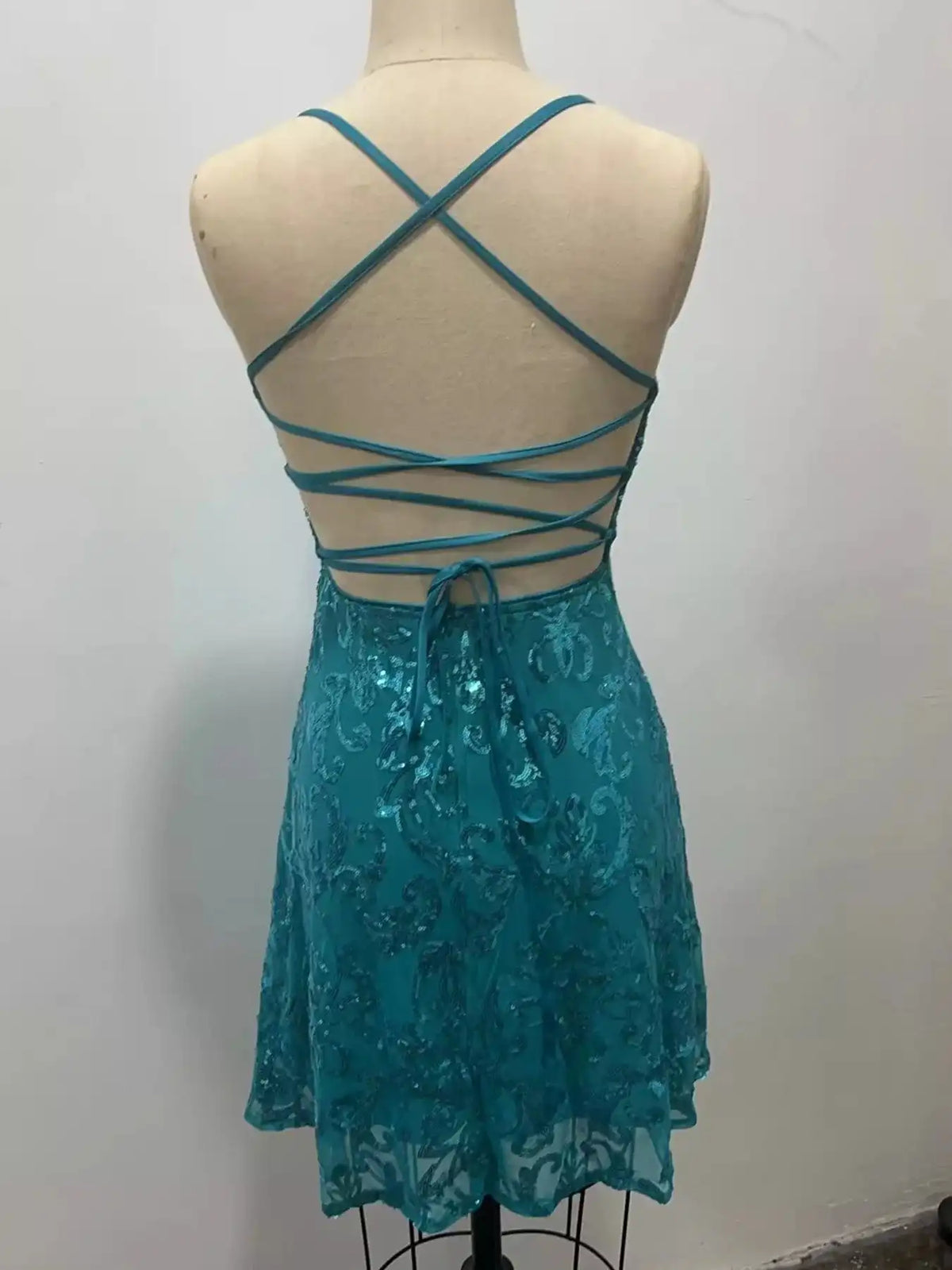 Sequin Square Neck Mini Dress 101001434570366 56 Women's Dress Gifts for Her Jerry's Apparel 