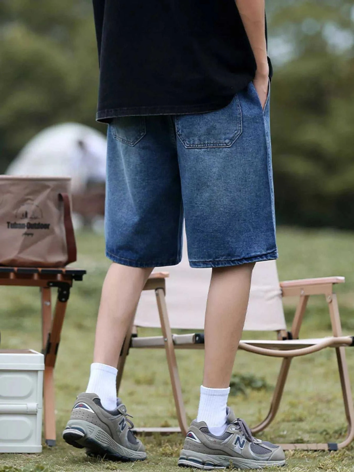 Men's Plus Size Loose Fit Denim Shorts with Drawstring 100400778122247 31 Affordable Fashion Under $100 Jerry's Apparel 