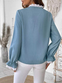 Perfee Lace Detail Button Down Long Sleeve Shirt 100100244411847 35 Affordable Fashion Under $100 Jerry's Apparel 