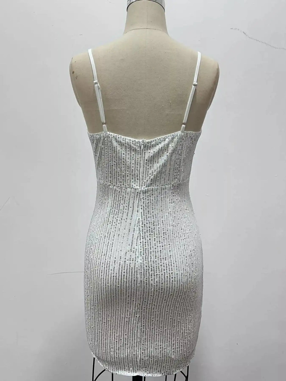 Sequin V-Neck Bodycon Mini Dress 101001903110889 45 Women's Dress Gifts for Her Jerry's Apparel 