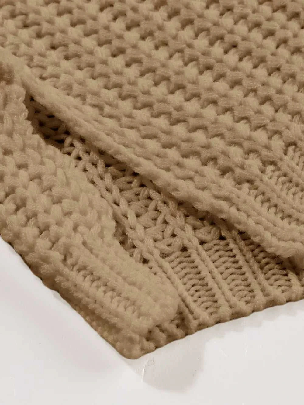 Ribbed Knit Round Neck Slouchy Chunky Sweater 100100533705787 48 Affordable Fashion Under $100 Jerry's Apparel 