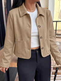 Collared Neck Button Up Jacket 100100599459201 46 Affordable Fashion Under $100 Jerry's Apparel 