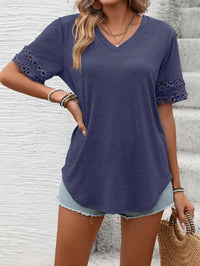 V-Neck Hollow-Out Sleeve T-Shirt 100100632201866 28 Affordable Fashion Under $100 Jerry's Apparel 