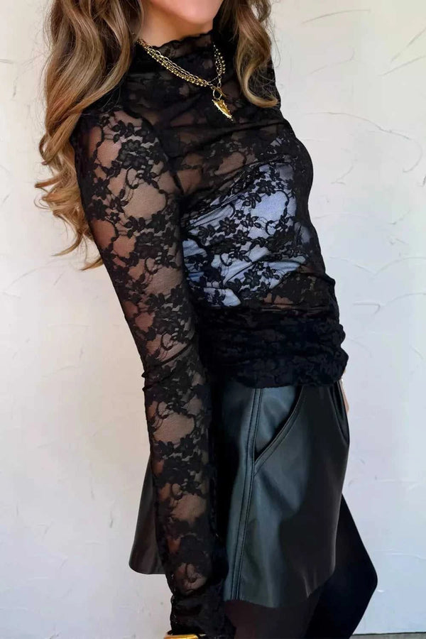 Floral Lace Long Sleeve Top 100100236651764 18 Affordable Fashion Under $100 Jerry's Apparel 