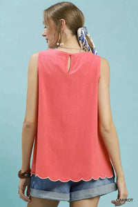 Umgee Floral Embroidered Sleeveless Top 100100699801175 60 Affordable Fashion Under $100 Jerry's Apparel 