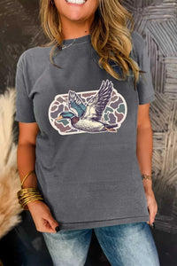 Graphic Round Neck Short Sleeve T-Shirt 100100762201784 32 Affordable Fashion Under $100 Jerry's Apparel 