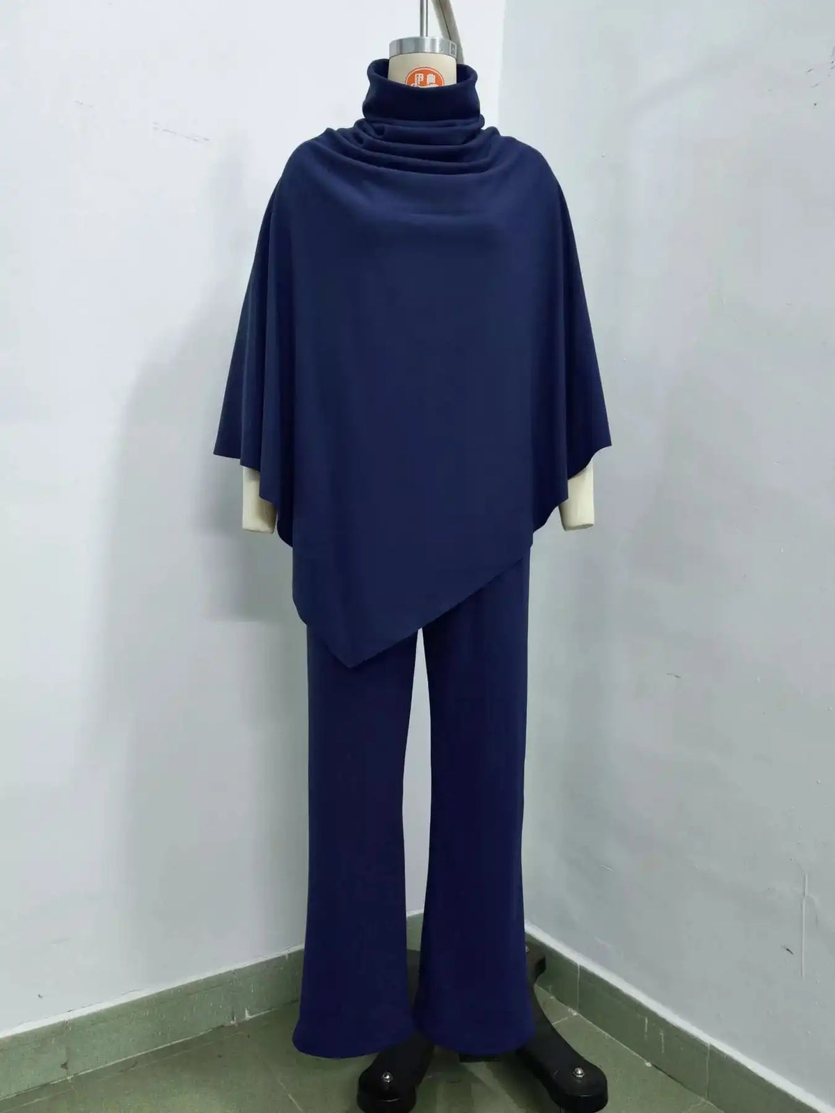 Full Size Turtleneck Poncho and Wide-Leg Pants Set Plus Size 101002605950123 65 Gifts for Her Jerry's Apparel 