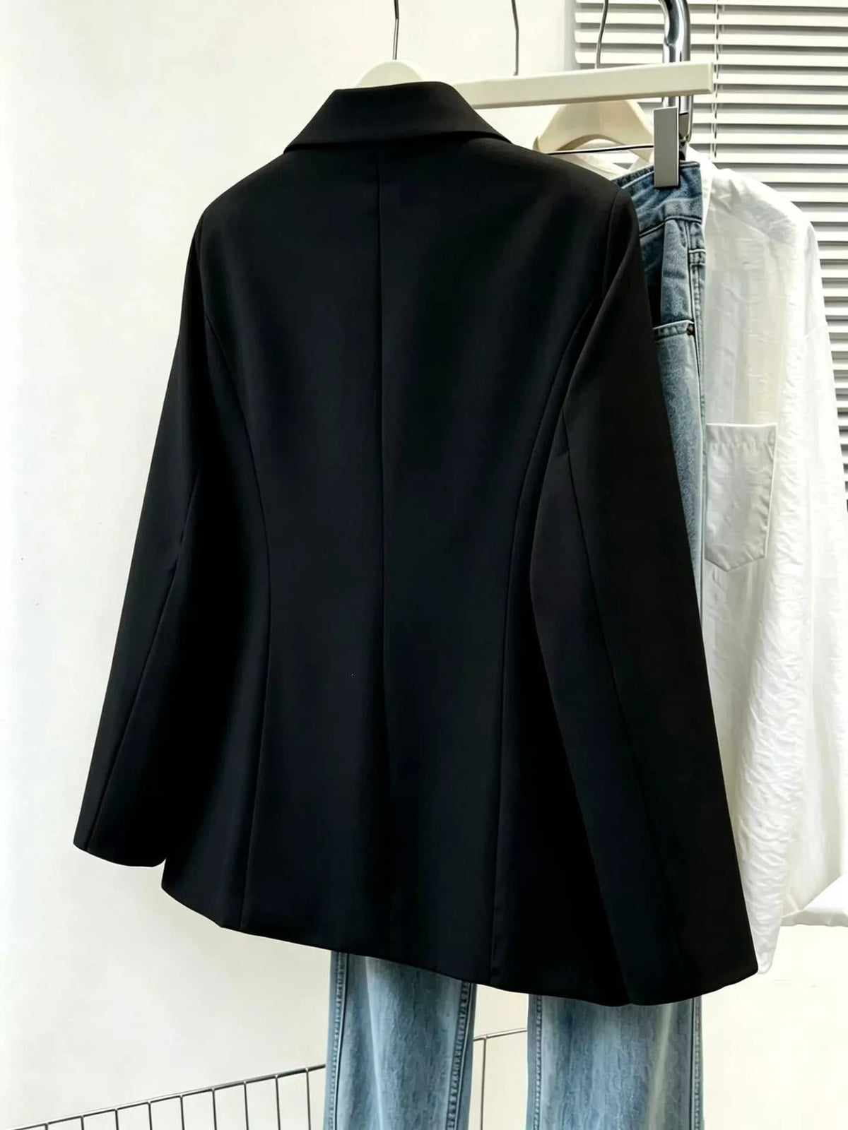 Full Size Single-Breasted Lapel Collar Blazer Plus Size 100100427041899 25 Affordable Fashion Under $100 Jerry's Apparel 