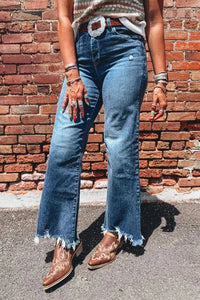 High Waist Frayed Hem Flare Jeans 100100364484186 71 Affordable Fashion Under $100 Jerry's Apparel 