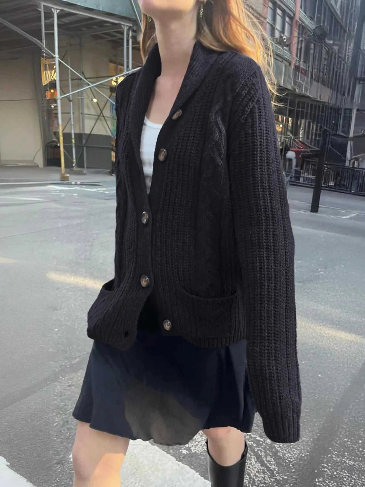 Cable Knit Button Up Cardigan 100100237685372 73 Affordable Fashion Under $100 Jerry's Apparel 