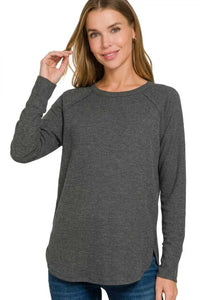 Zenana Baby Waffle Long Sleeve Top 100100118111862 21 Gifts for Her Jerry's Apparel 