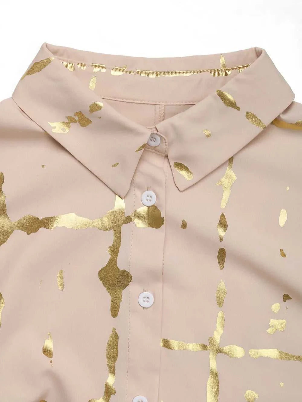 Perfee Printed Collared Neck Long Sleeve Shirt 100100022041032 35 Affordable Fashion Under $100 Jerry's Apparel 