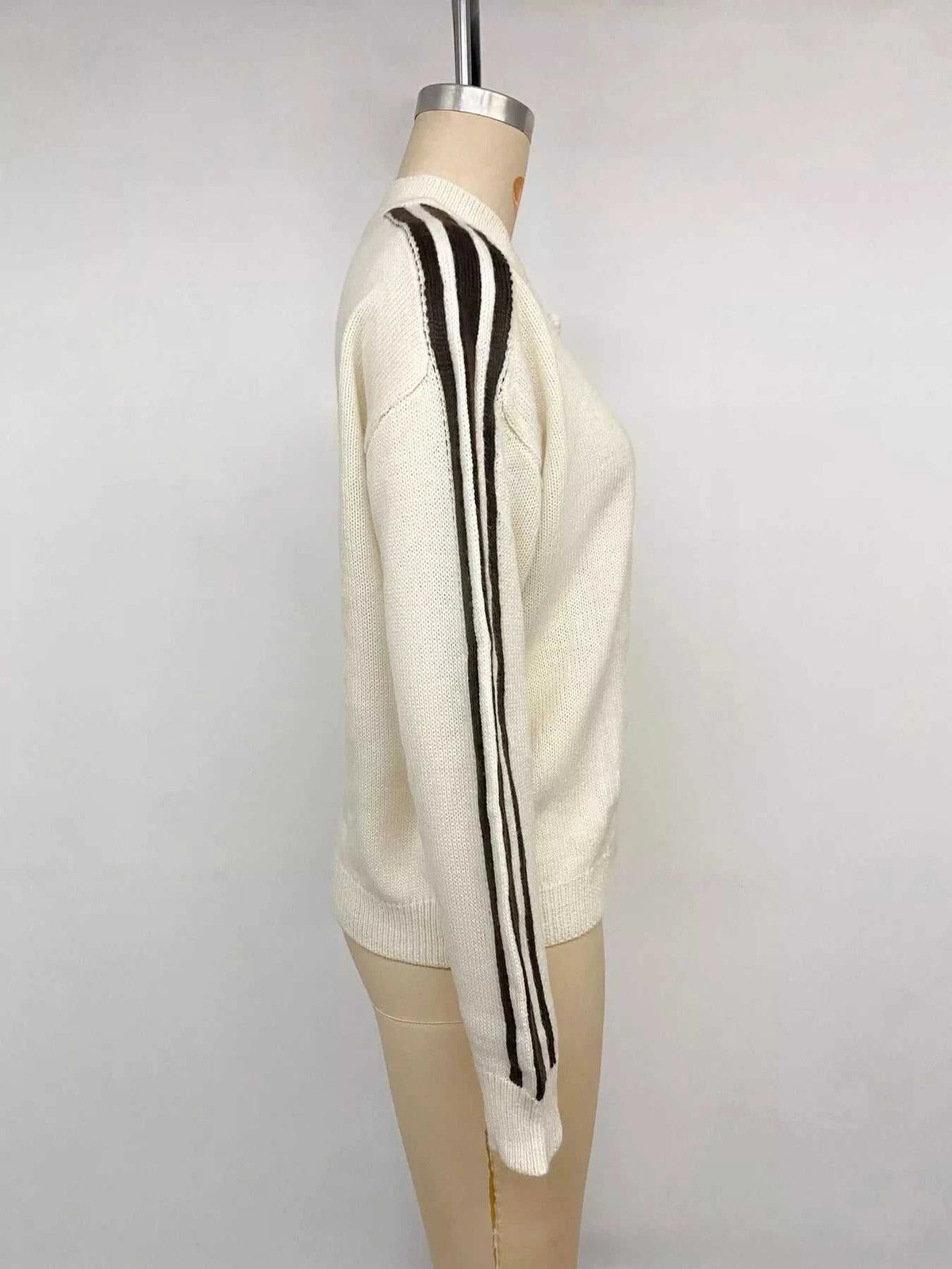Chinese Knot Button Cardigan with Contrast Side Stripes 101002959338177 61 Affordable Fashion Under $100 Jerry's Apparel 