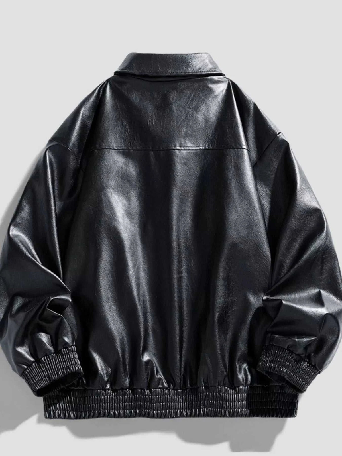 Men's Plus Size Zip Up Leather Jacket 100400288965643 77 Affordable Fashion Under $100 Jerry's Apparel 