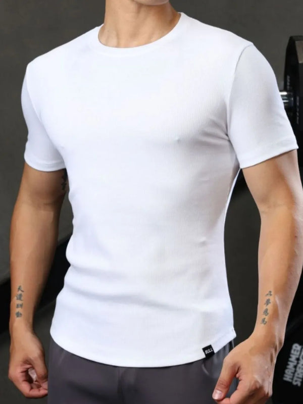 Men's Plus Size Round Neck Short Sleeve T-Shirt