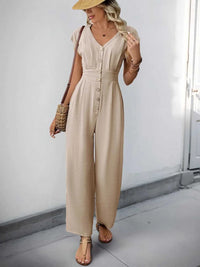 V-Neck Wide Leg Jumpsuit 100100018701016 32 Affordable Fashion Under $100 Jerry's Apparel 