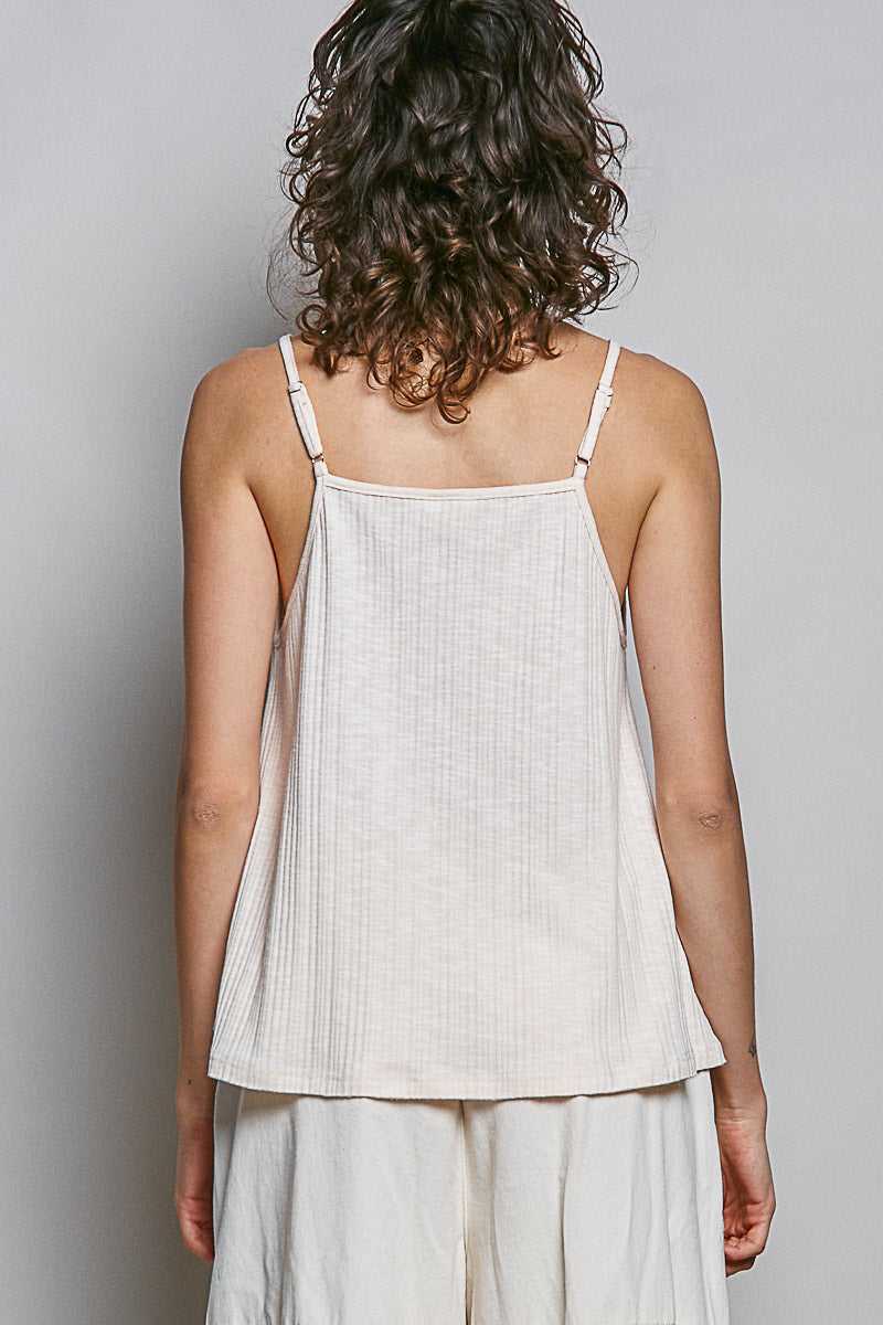POL Lace Detail V-Neck Textured Knit Cami 100100144761508 41 Affordable Fashion Under $100 Jerry's Apparel 