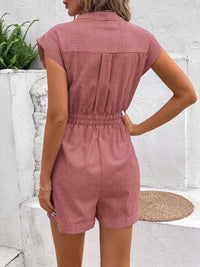 Perfee Striped Notched Tie Waist Romper 100100531531771 37 Affordable Fashion Under $100 Jerry's Apparel 