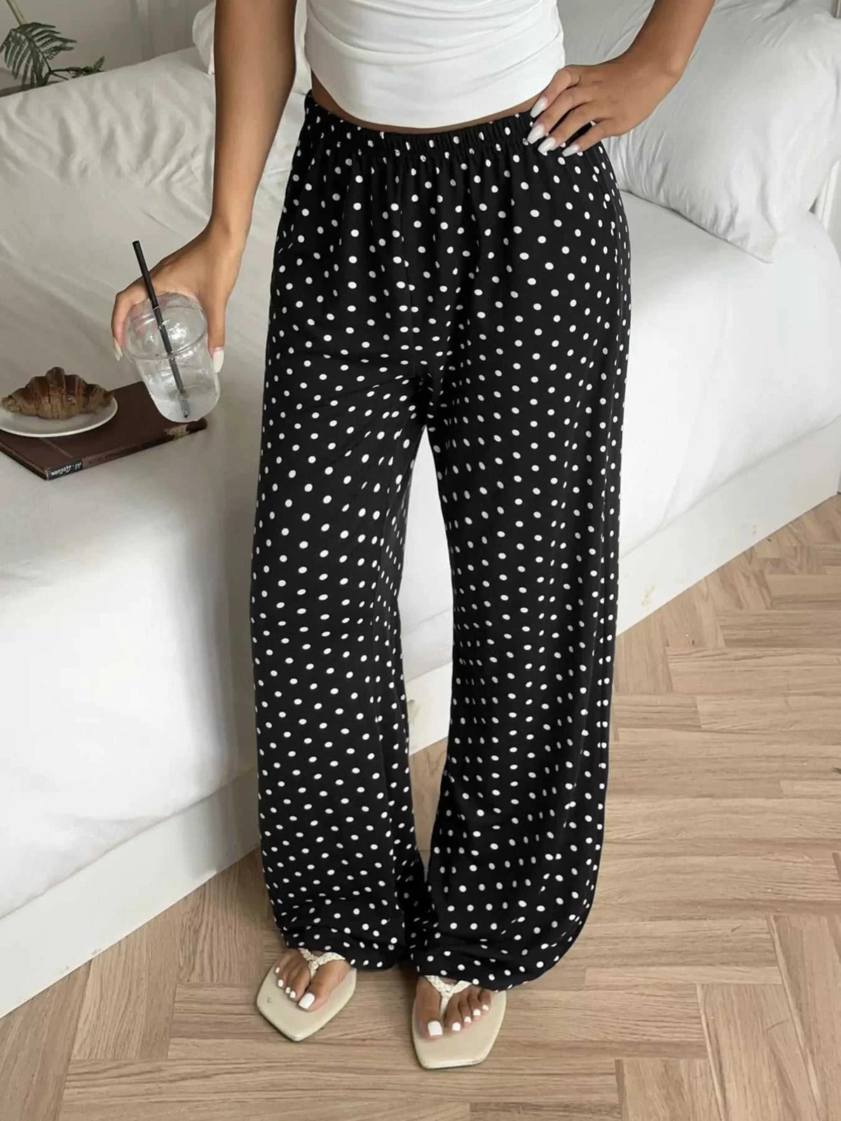 Polka Dot Wide-Leg Pants 100100445183737 29 Affordable Fashion Under $100 Jerry's Apparel 