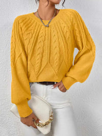 Cable Knit Long Sleeve Sweater 100100200217752 36 Affordable Fashion Under $100 Jerry's Apparel 