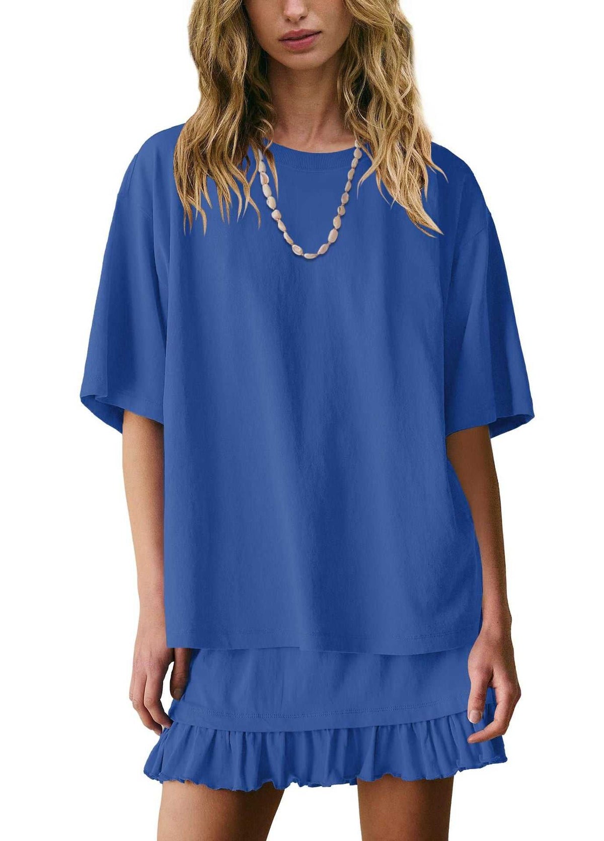Round Neck Half Sleeve Tee and Skirt Set 100100917549398 34 Affordable Fashion Under $100 Jerry's Apparel 