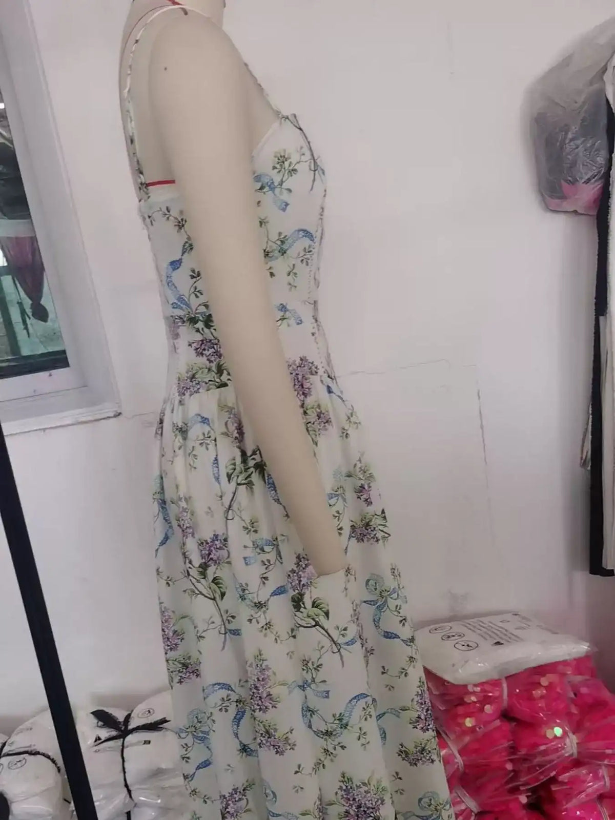 Floral Spaghetti Straps Midi Dress 101001005550846 56 Affordable Fashion Under $100 Jerry's Apparel 