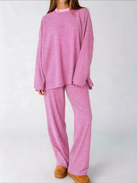 Striped Long Sleeve Top and Pants Set 101001715551827 81 Affordable Fashion Under $100 Jerry's Apparel 