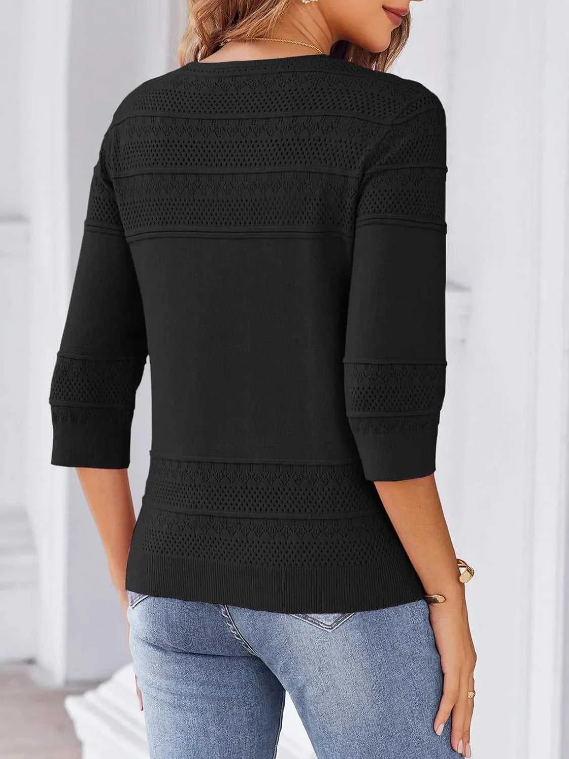 Button Up 3/4 Sleeve Cardigan 100100159971784 37 Affordable Fashion Under $100 Jerry's Apparel 